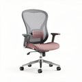 Mesh office chair with adjustable height and lumbar support in pink 60 x 60 x 100cm